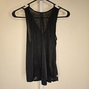 Lululemon Soul Stride Tank Black Sheer Mesh Lightweight *See Measurements